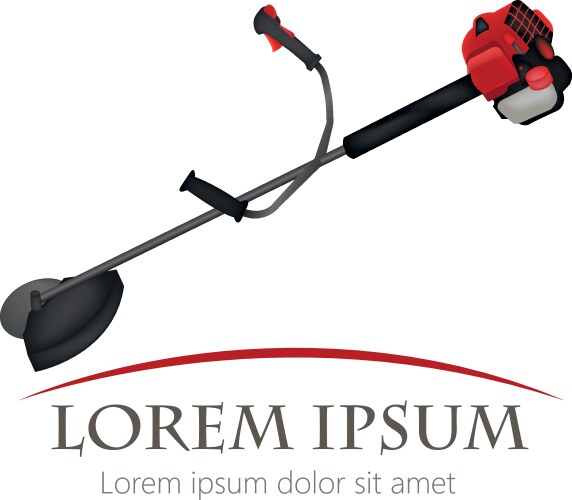 Grass trimmer worker landscaper cutting Royalty Free Vector