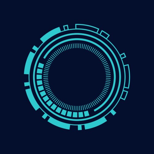 Sci fi circle frame modern user interface element vector image