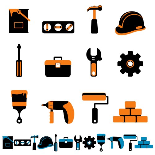 Collection of tool vector image