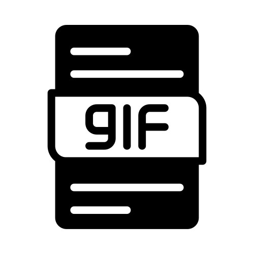 Gif format file type icons document extension vector image