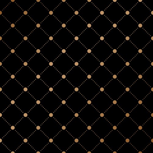 Gold veil seamless pattern on black background vector image