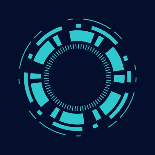 Sci fi circle frame modern user interface element vector image