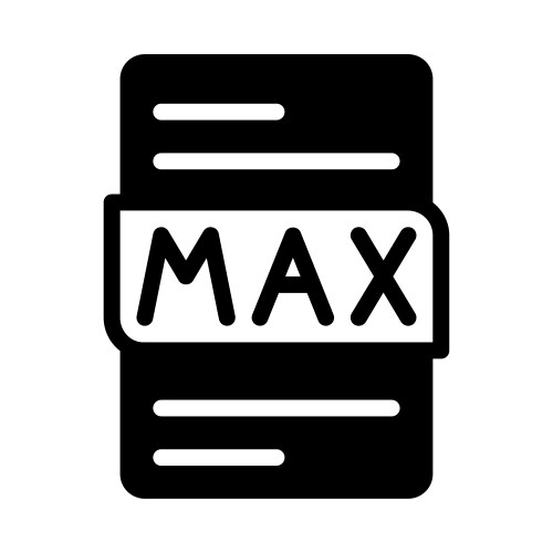 max format file type icons document extension vector image