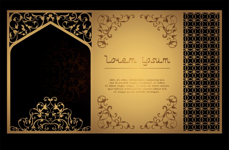 Arabic Ornament Template Vector Image