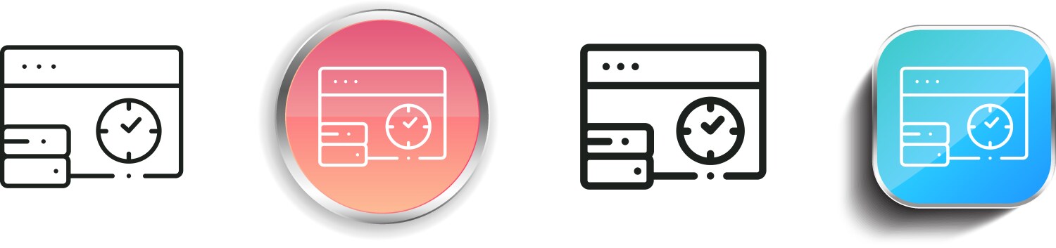 Cache icon thin linear regular and button style vector image
