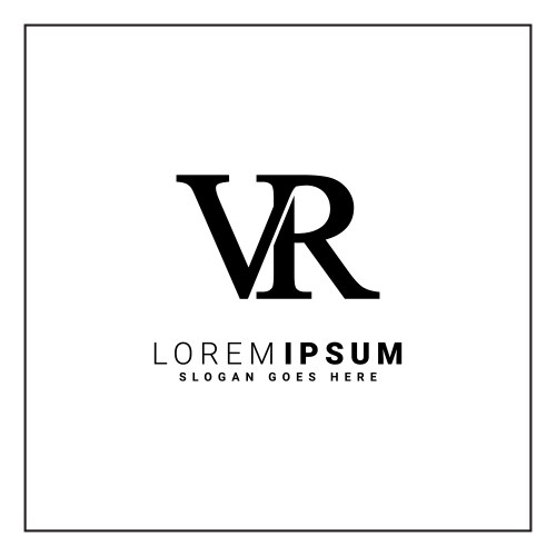 Abstract letter vr logo - initial monogram Vector Image