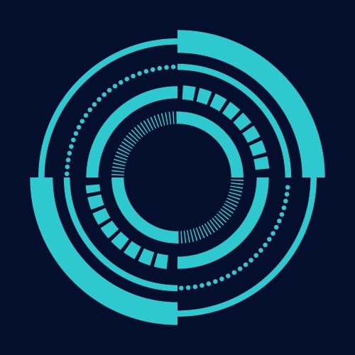 Sci fi circle frame modern user interface element vector image