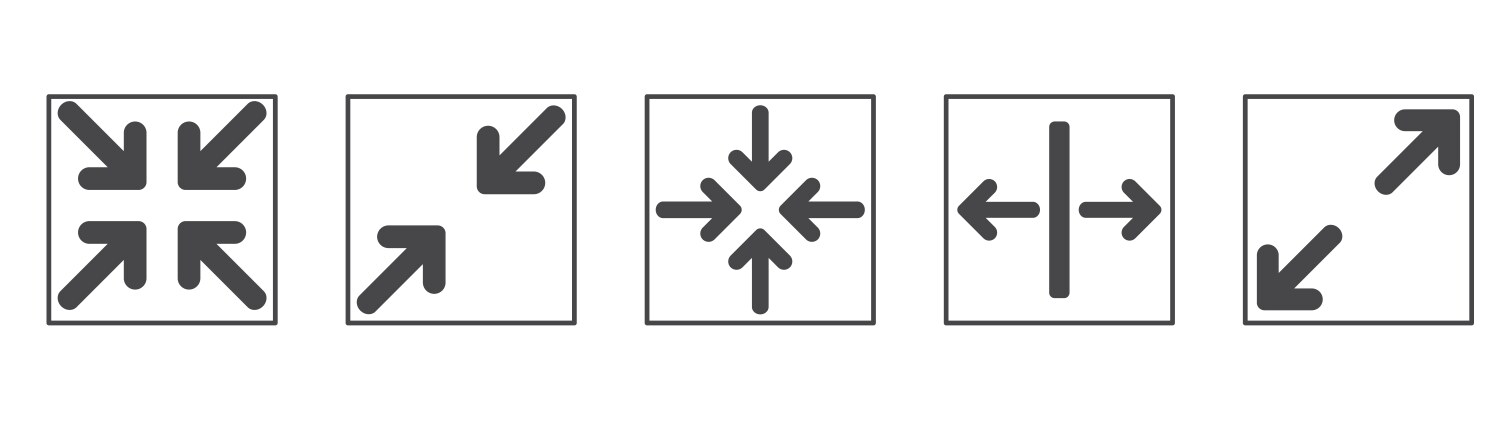 Full screen icon interface menu cursor bitton vektorbild
