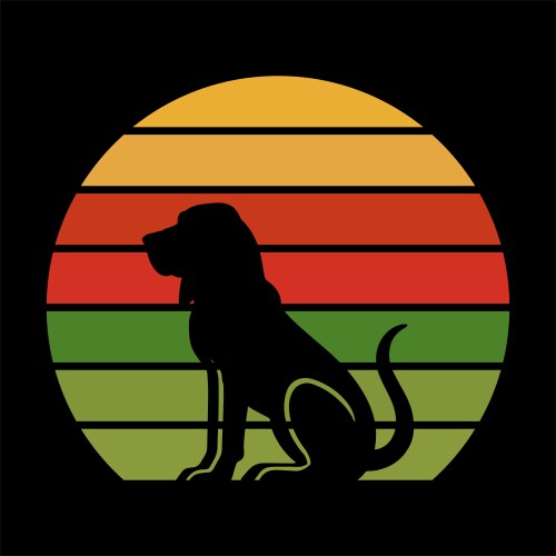Bloodhound retro Vector Image