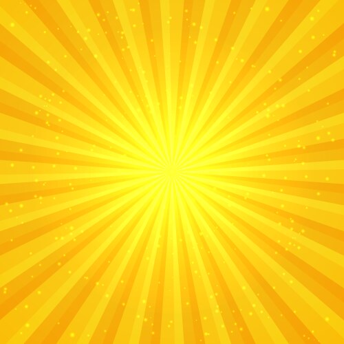Yellow sunny rays background Royalty Free Vector Image