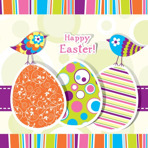 Template easter greeting card Royalty Free Vector Image