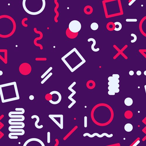 Memphis design seamless pattern Royalty Free Vector Image