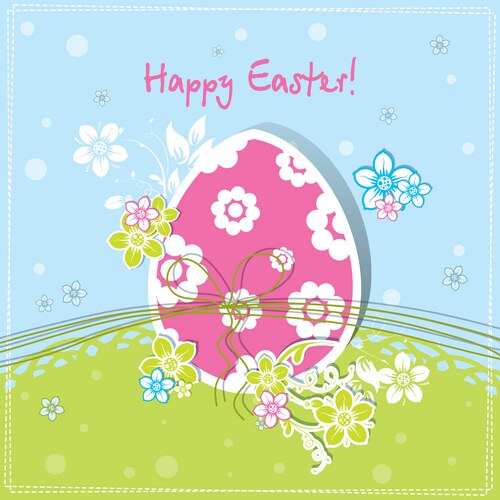 Easter Celebration Card Vector Image