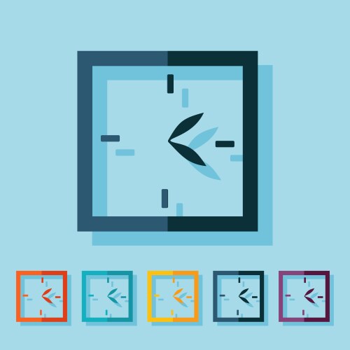 Icons in a flat style clock Royalty Free Vector Image