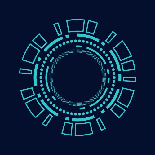 Sci fi circle frame modern user interface element vector image