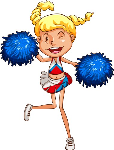 A simple sketch of cheerdancer Vector Image