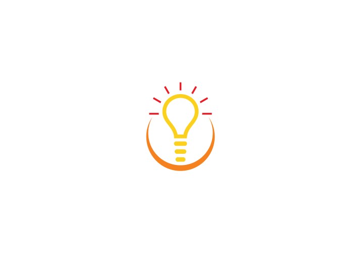 Light bulb smart idea logo icon Royalty Free Vector Image
