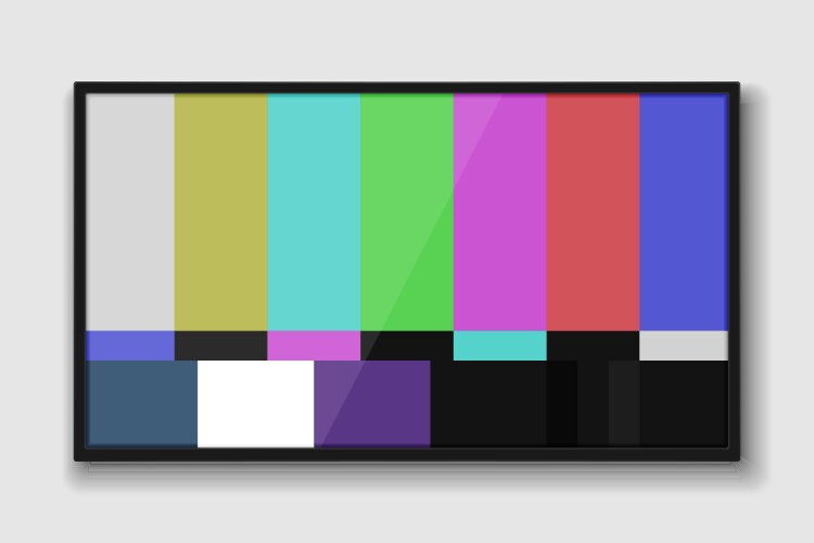 realistic tv screen vector image vector image