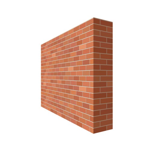 Brick wall isometric flat icon 3d Royalty Free Vector Image