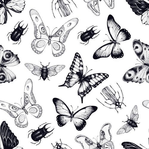 Entomological Insect Pattern Vector Image