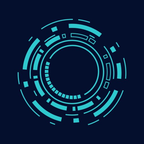 Sci fi circle frame modern user interface element vector image
