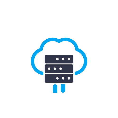 Cloud server icon Royalty Free Vector Image - VectorStock