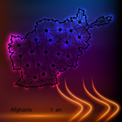 map islamic republic afghanistan vector image