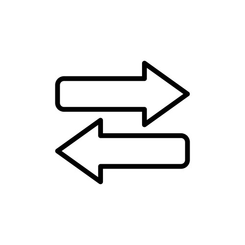 Transfer arrows icon Royalty Free Vector Image