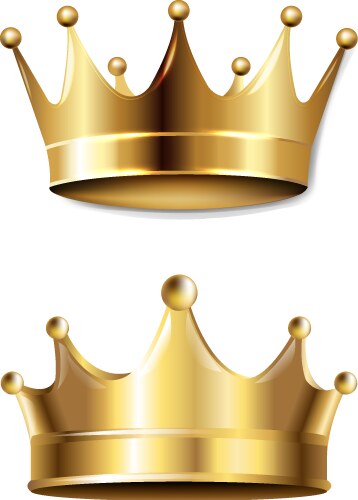 Golden crown Royalty Free Vector Image - VectorStock
