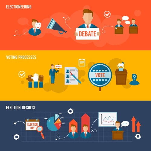 Election infographic set Royalty Free Vector Image