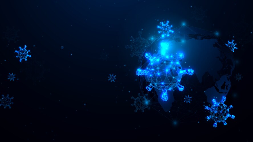 Virus abstract 3d viral microbe isolated Vector Image