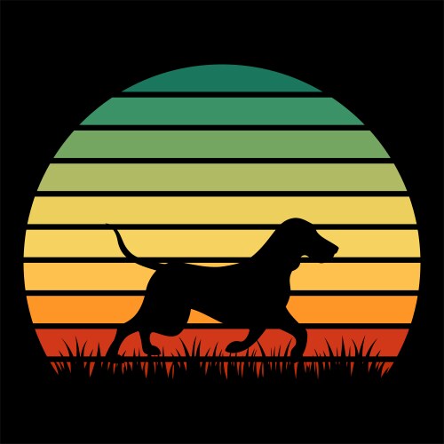Bloodhound retro Vector Image
