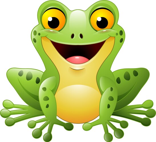 Cartoon cute frog Royalty Free Vector Image - VectorStock