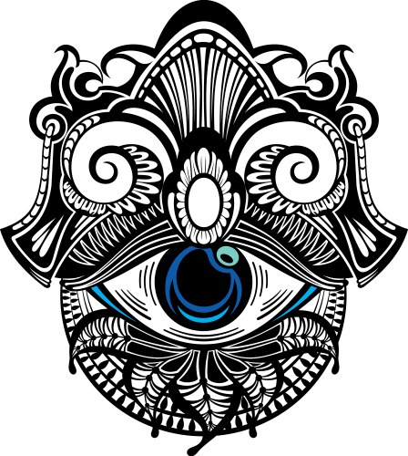 Decorative tattoo eye Vector Image