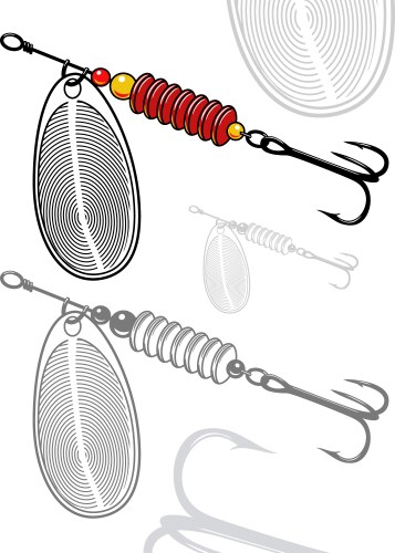 Artificial Fishing Lures Vector Image