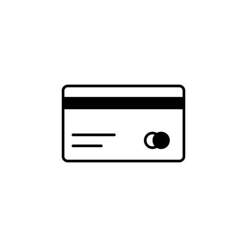 Payment credit card flat icon vector image