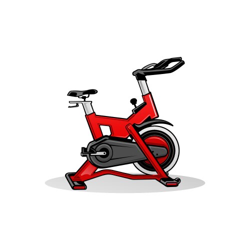 Cardio comet sleek exercise bike and iconic Vector Image