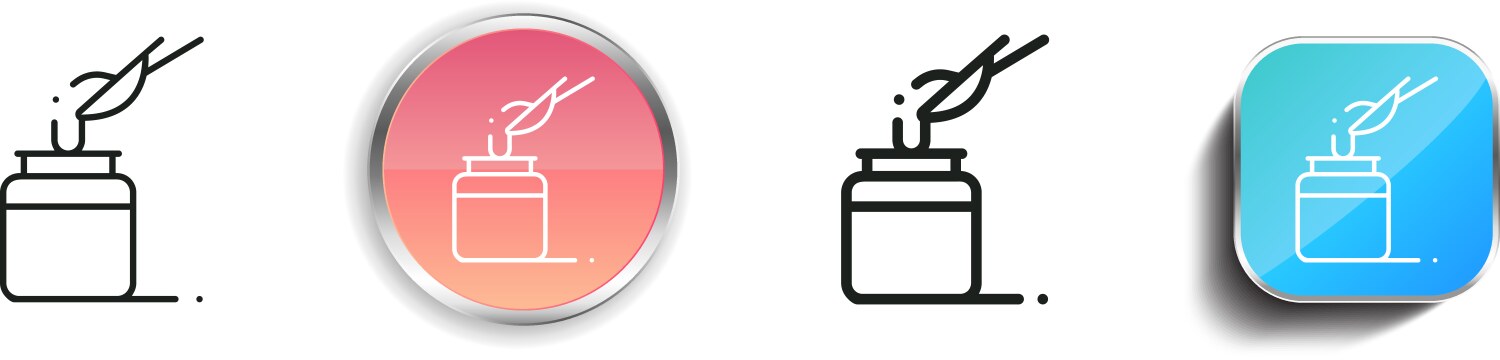 Honey icon thin linear regular and button style vector image