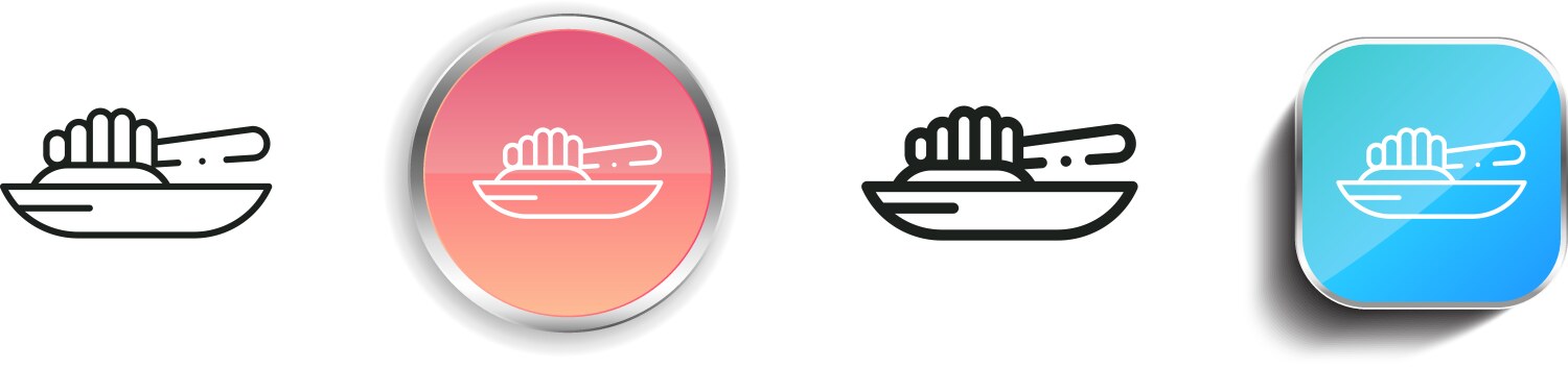 Honey dipper icon thin linear regular and button vector image