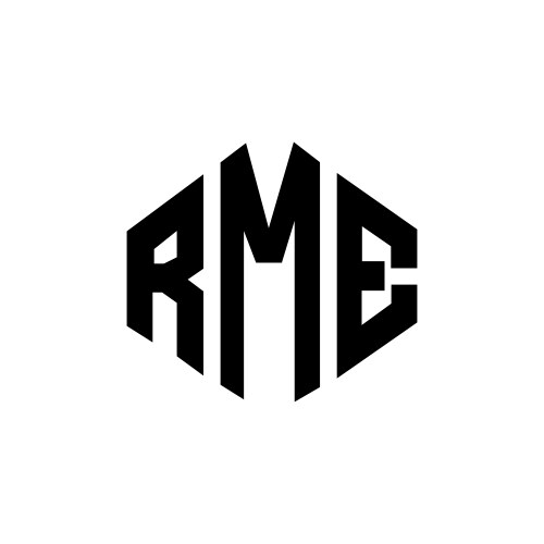 Rme letter logo design for technology company Vector Image