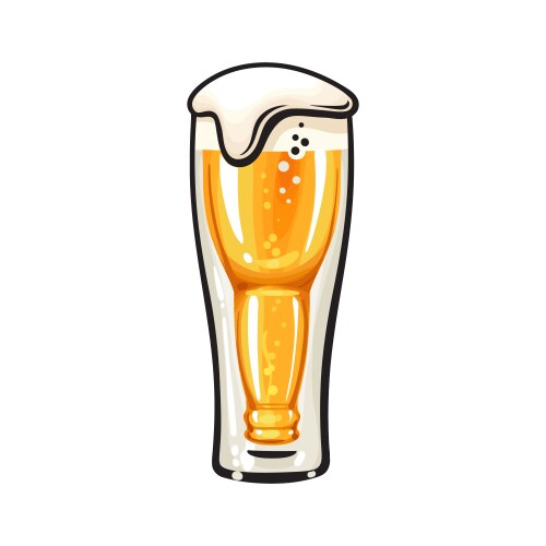 Hopside down beer glass vector image