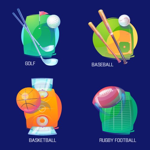 Sport Balls & Equipment Logo Vector Image