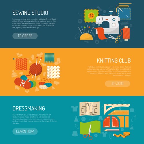 Sewing accessories realistic set Royalty Free Vector Image