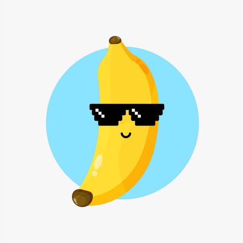 Pixelated Banana Character Vector Image