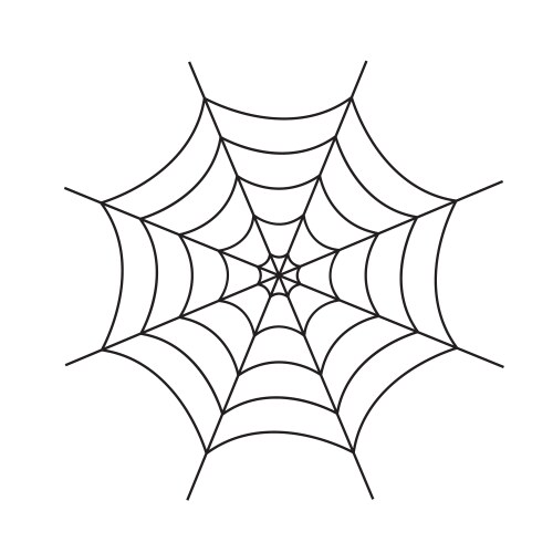 Spooky Spiderweb Icon - Cobweb Net vector image