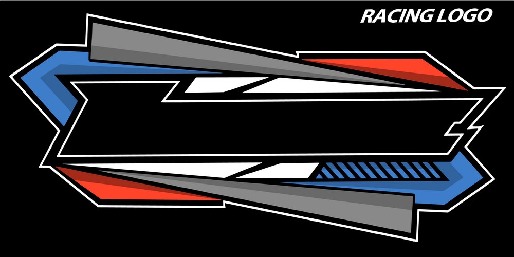 Blue Racing Logo with Yellow Accent – Royalty-Free Vector | VectorStock