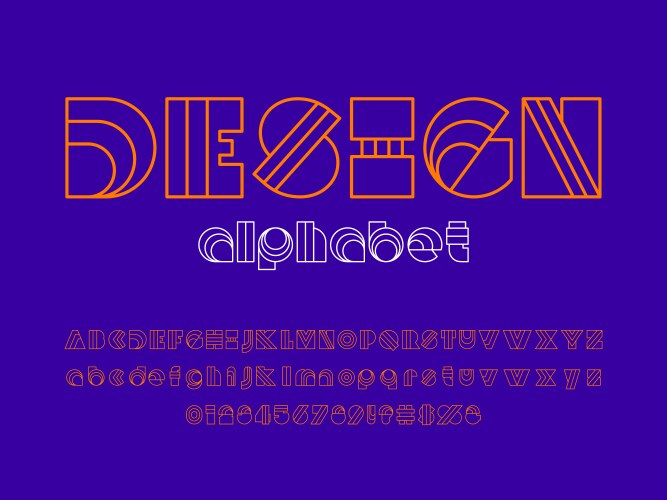 Abstract font vector image