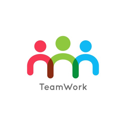 Teamwork icon business concept team work logo Vector Image