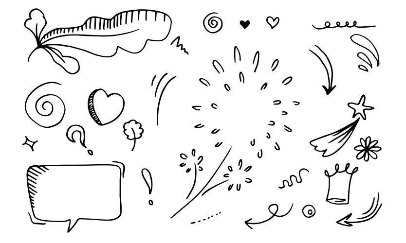 0182 hand drawn flowers doodle Royalty Free Vector Image