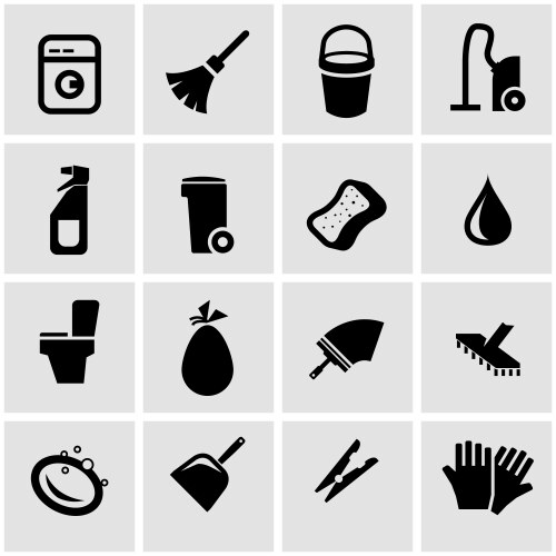 Clean set Royalty Free Vector Image - VectorStock